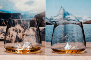 Set de 2 verres à spiritueux Alaskan Maker Topographic Grand Canyon & Matterhorn en verre cristallin