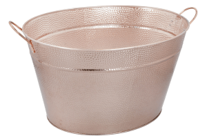 Seau à champagne et refroidisseur de vin Barcraft en acier galvanisé finition cuivrée