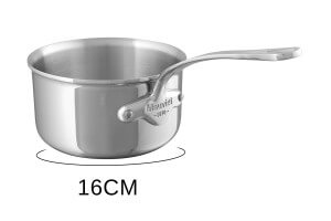 Set de 3 casseroles Mauviel M'Urban4 en fonte d'inox avec poignée fixe compatible induction