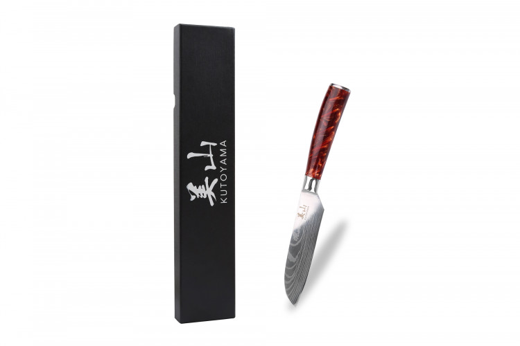 Couteau santoku 12cm Kutoyama Red Flame