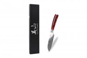 Couteau santoku 12cm Kutoyama Red Flame