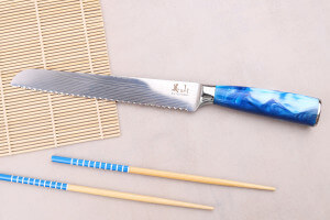 Couteau à pain 20cm Kutoyama Blue Wave