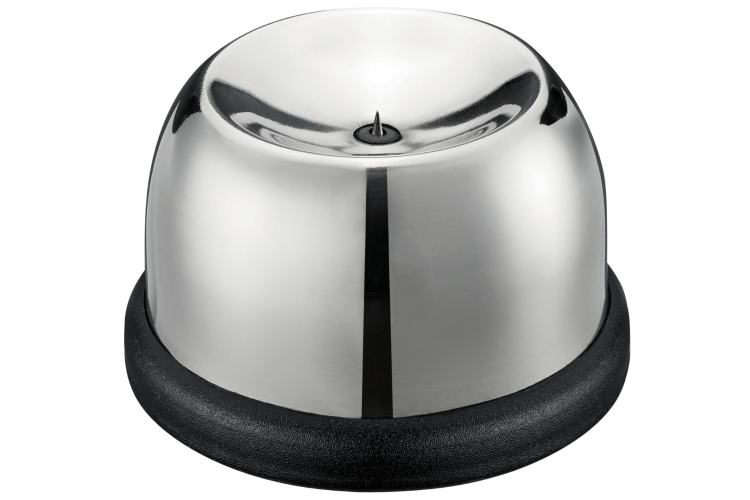 Pique-œufs Gefu Perfo en acier inoxydable base noire