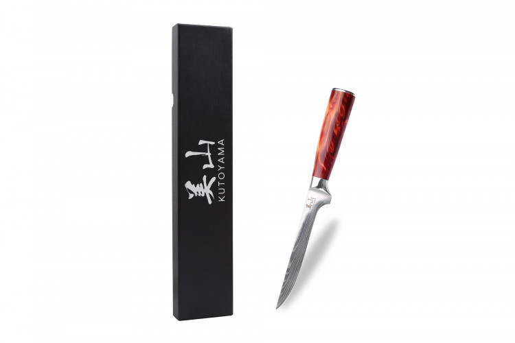 Couteau &agrave; d&eacute;sosser 15cm Kutoyama Red Flame
