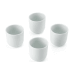 Set de 4 coquetiers Mikasa Chalk en porcelaine blanche
