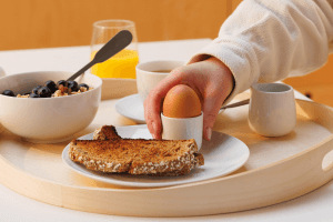 Set de 4 coquetiers Mikasa Chalk en porcelaine blanche