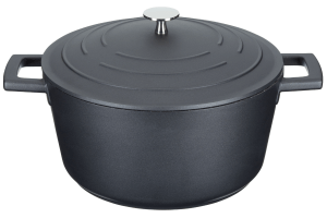 Cocotte MasterClass compatible induction en fonte d'aluminium noir 4L