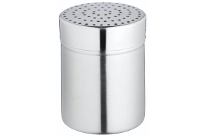 Saupoudreuse KitchenCraft à trous moyens en acier inox + couvercle polymère