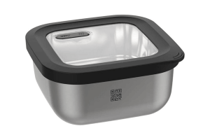 Boîte de conservation Gefu Provido carrée 1800ml en acier inox
