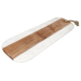 Planche de service Artesà en marbre blanc et bois d'acacia 46x20cm