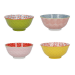 Set de 4 bols KitchenCraft en céramique Bright design diamètre 15cm