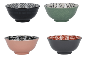 Set de 4 bols KitchenCraft en céramique Designed For Life diamètre 15cm