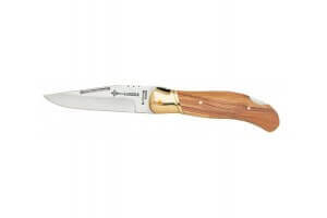 Couteau pliant Laguiole G.DAVID 502 manche 12cm olivier avec mitre en laiton