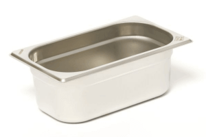 Bac gastronorme GN 1/4 inox 18/0 2,6L Comas - Hauteur 10cm