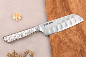 Couteau santoku alvéolé japonais Glestain Home Series 13cm