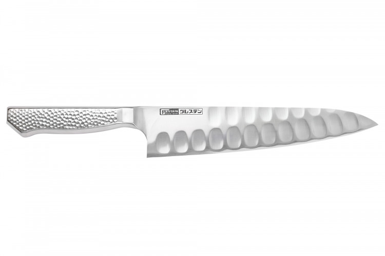 Couteau de chef alv&eacute;ol&eacute; japonais Glestain Home Series 21cm
