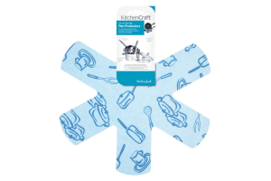 Set de 3 protections KitchenCraft pour poêles antiadhérentes en polyester bleu