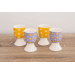 Set de 4 coquetiers KitchenCraft en porcelaine motifs floraux