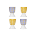 Set de 4 coquetiers KitchenCraft en porcelaine motifs floraux