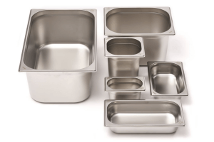 Bac gastronorme GN 1/4 inox 18/0 45cl Comas - Hauteur 2cm