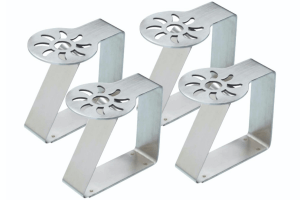 Set de 4 pinces à nappe KitchenCraft Sunshine en acier inox