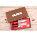 Coffret 3 couteaux japonais Satake Nashiji santoku + nakiri + office