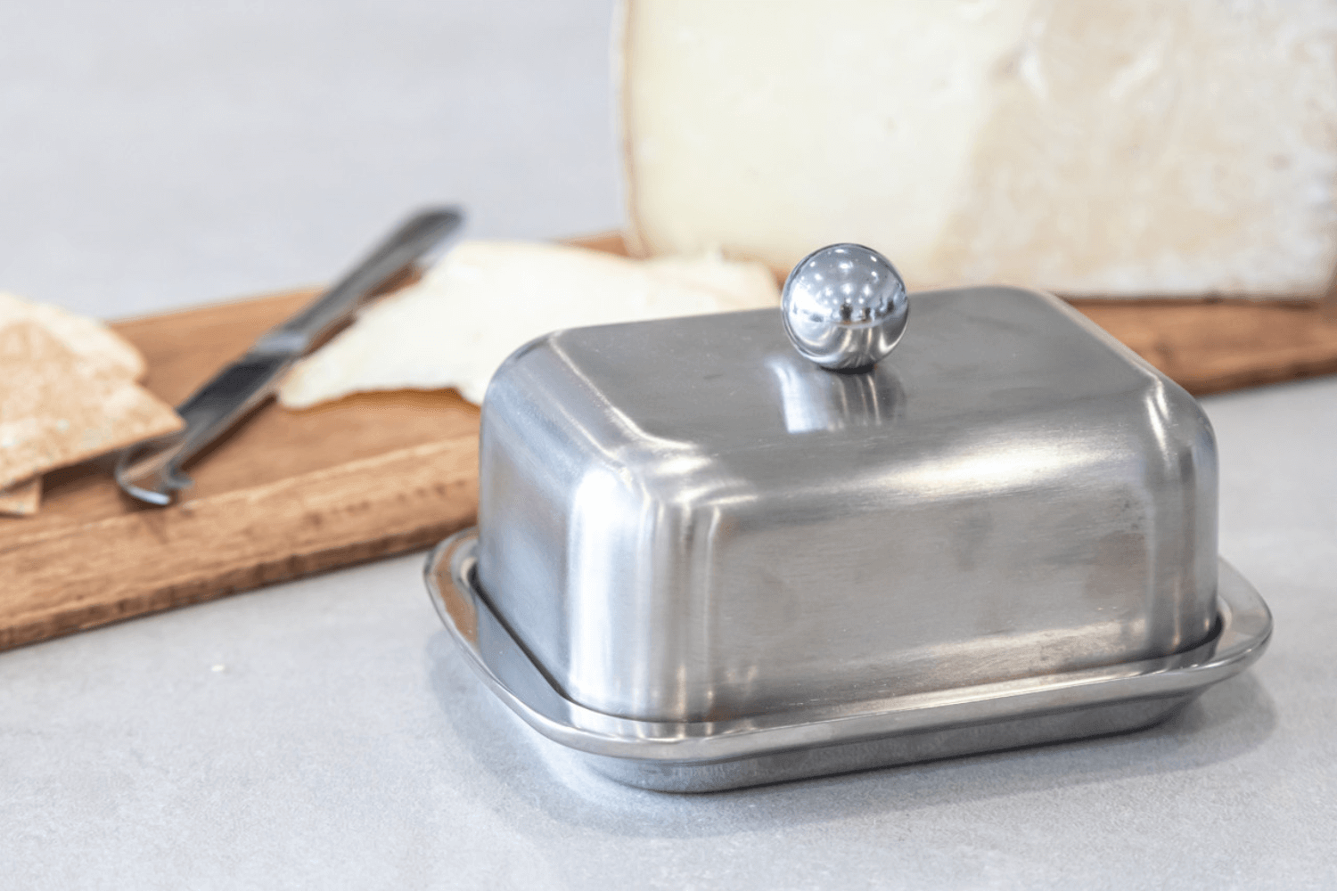 Beurrier En Acier Inoxydable Avec Couvercle MIJOMA - Pour 250 G De Beurre, élégant Et Pratique Pour Table Et Frigo - 5