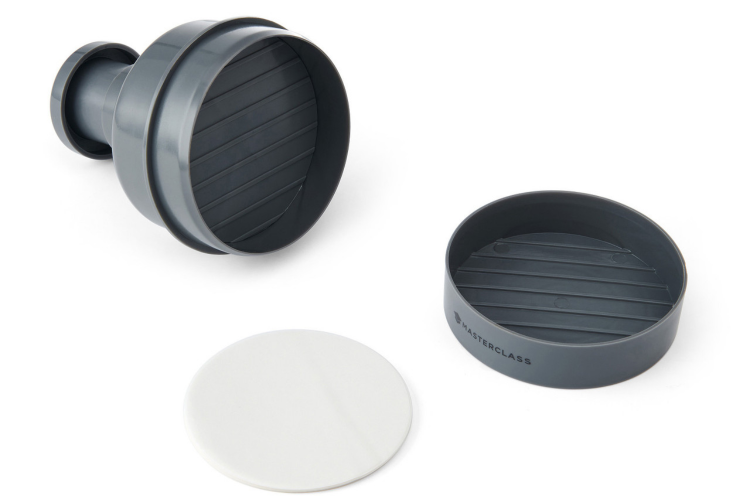 Kit de pr&eacute;paration de burgers MasterClass en polym&egrave;re gris + 100 disques de cire