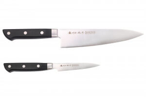 Coffret 2 couteaux japonais Satake ABS chef 21cm + office 9cm