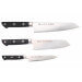 Coffret 3 couteaux japonais Satake ABS bunka 20cm + bunka 17cm + office 13,5cm