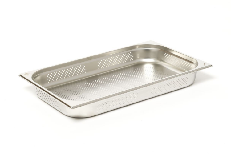 Bac gastronorme perfor&eacute; GN 1/1 inox 18/0 8,5L Comas - Hauteur 6,5cm