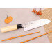 Couteau santoku 17cm japonais Satake Cutlery Tsuchime en magnolia