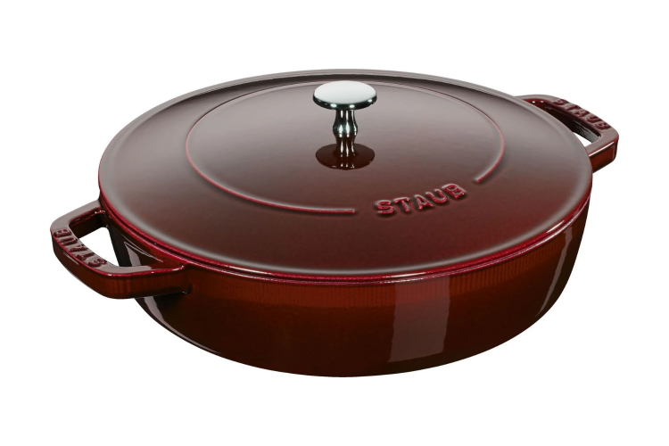 Sauteuse Staub Chistera en fonte émaillée grenadine