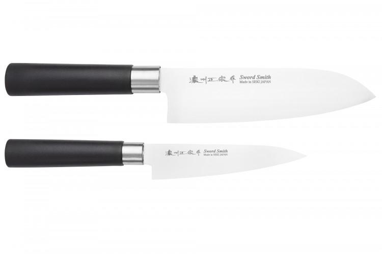 Coffret 2 couteaux japonais Satake Masamune Saku santoku + office