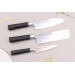 Coffret 3 couteaux japonais Satake Masamune Saku nakiri + santoku + office