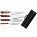 Mallette Satake Brown Pakkawood 4 couteaux japonais