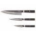 Coffret 3 couteaux Fukito Ébène Damas VG10 Chef + Universel + Office