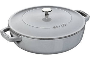 Sauteuse Staub Chistera en fonte émaillée gris graphite