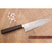 Couteau santoku 18cm japonais artisanal Hatsukokoro Ginsou Damas manche en ébène