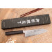 Couteau santoku 18cm japonais artisanal Hatsukokoro Ginsou Damas manche en ébène