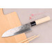 Couteau santoku 17cm japonais Satake Nashiji manche en magnolia