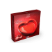 Plat four cœur Peugeot Appolia For You en céramique rouge diamètre 26cm