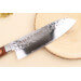 Couteau santoku 17cm japonais Satake Brown Pakkawood AUS-8 San Maï Nashiji