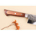 Couteau santoku 17cm japonais Satake Brown Pakkawood AUS-8 San Maï Nashiji