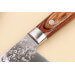 Couteau santoku 17cm japonais Satake Brown Pakkawood AUS-8 San Maï Nashiji