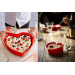 Plat four cœur Peugeot Appolia For You en céramique rouge diamètre 26cm