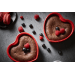 Plat four cœur Peugeot Appolia For You en céramique rouge diamètre 26cm