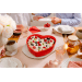 Plat four cœur Peugeot Appolia For You en céramique rouge diamètre 26cm