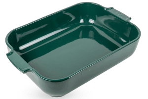 Plat four rectangle Peugeot Appolia en céramique vert forêt