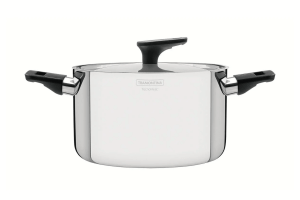 Faitout Tarmontina Grano en inox triple couche et bakélite